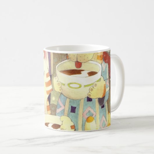 Latte Strangausbreiter-Katzen Kaffeetasse (VorderseiteRechts)