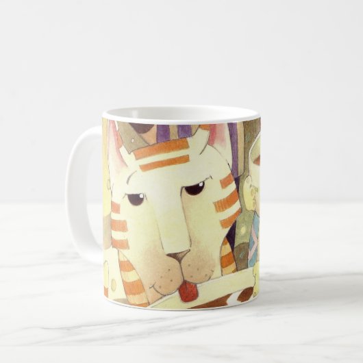 Latte Strangausbreiter-Katzen Kaffeetasse (Vorderseite Links)