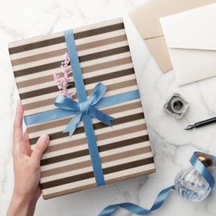 Latte-Streifen-Schicht Geschenkpapier