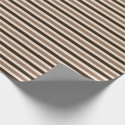 Latte Strip Layer Geschenkpapier (Ecke)