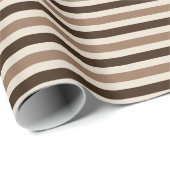 Latte Strip Layer Geschenkpapier (Rolleneckpunkt)