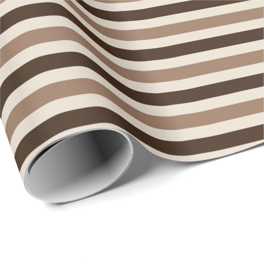 Latte Strip Layer Geschenkpapier (Rolleneckpunkt)