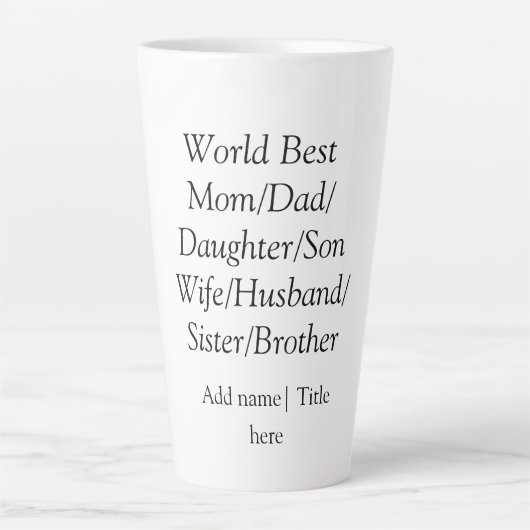 Latte Tasse (Vorderseite)