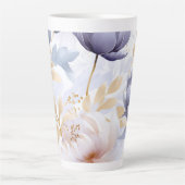 Latte Tasse Abstrakte Blume (Vorderseite)