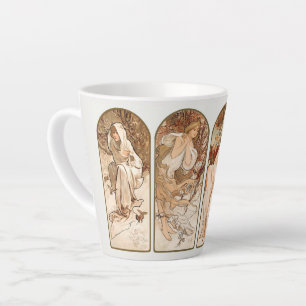 LATTE-TASSE : ALPHONS MARIA MUCHA : DIE JAHRESZEIT MILCHTASSE