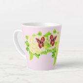 Latte Tasse: Asiatische Blume Milchtasse (Linke Ecke)