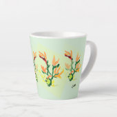 Latte Tasse: Asiatische Blume Milchtasse (Rechte Ecke)