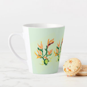 Latte Tasse: Asiatische Blume Milchtasse