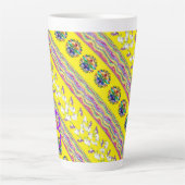 Latte Tasse aus Blumenstreifen (Vorderseite)