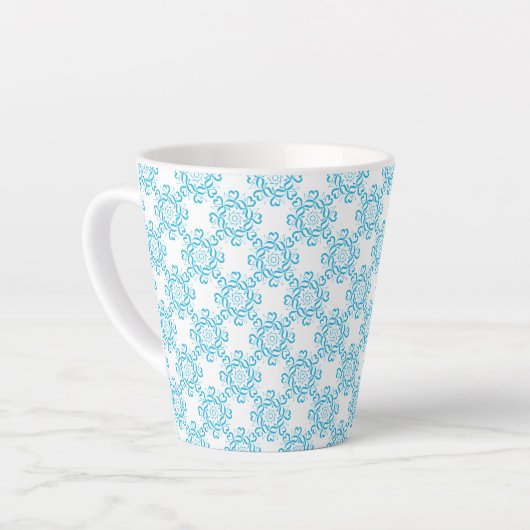 Latte Tasse Blue Pattern (Linke Ecke)