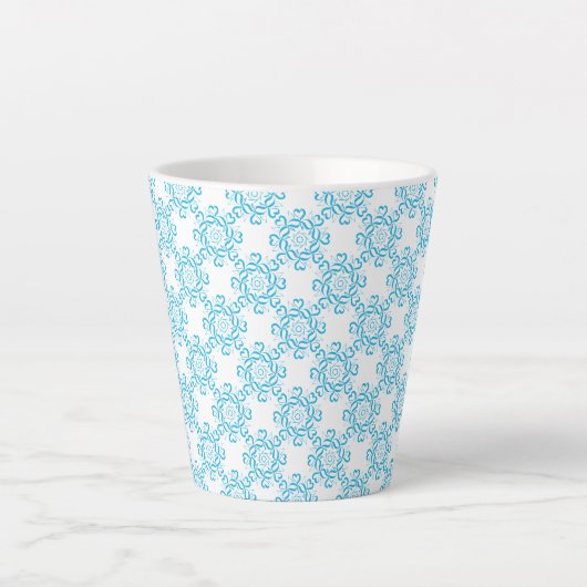 Latte Tasse Blue Pattern (Vorderseite)