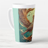Latte-Tasse (Brauner Vogel) Milchtasse (Linke Ecke)