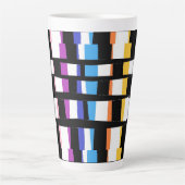 Latte Tasse CHUNKY SQUARES ART DESIGN (Vorderseite)