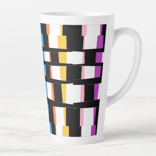 Latte Tasse CHUNKY SQUARES ART DESIGN (Rechts)