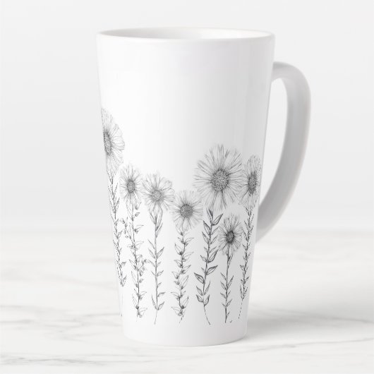 Latte Tasse Daisy Floral (Rechte Ecke)