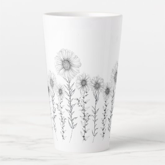 Latte Tasse Daisy Floral (Vorderseite)