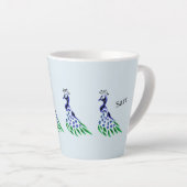 Latte Tasse: Der Pfau Milchtasse (Rechte Ecke)