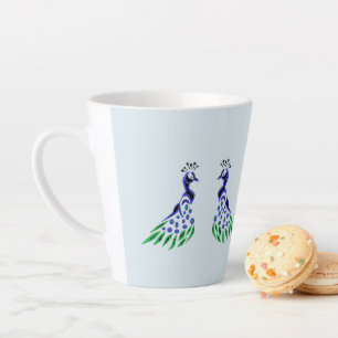 Latte Tasse: Der Pfau Milchtasse
