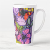 Latte Tasse des Blumendesigns (Rechts)