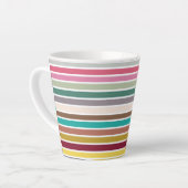 Latte Tasse des Retro-Streifenmusters (Linke Ecke)