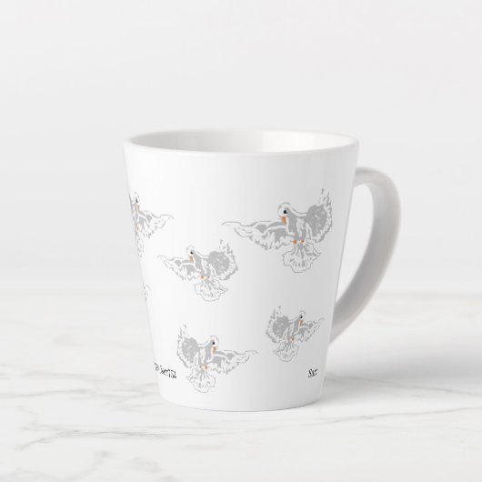 Latte Tasse: Doves Milchtasse (Rechte Ecke)