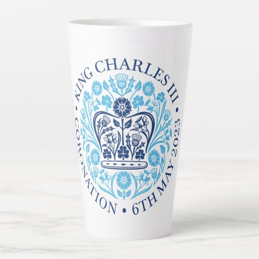 Latte Tasse for 2023 Coronation - Blue (Vorderseite)