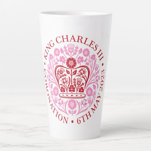 Latte Tasse for 2023 Coronation - Red (Vorderseite)