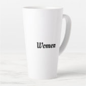 Latte-Tasse Frauen schwarze Farbe Text Tassen oder (Rechte Ecke)
