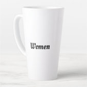 Latte-Tasse Frauen schwarze Farbe Text Tassen oder (Linke Ecke)