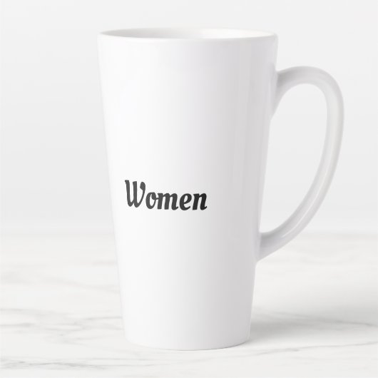 Latte-Tasse Frauen schwarze Farbe Text Tassen oder (Rechts)