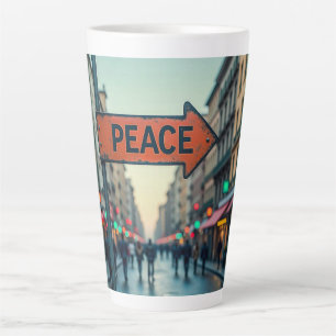 Latte-Tasse (Friedenszeichen) Milchtasse