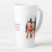 Latte Tasse, fröhlicher Weihnachtself Milchtasse (Rechte Ecke)