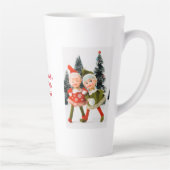 Latte Tasse, fröhlicher Weihnachtself Milchtasse (Rechts)