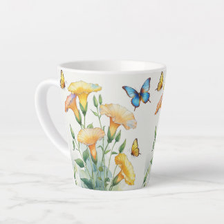Latte Tasse - Gelber Morgen Ruhm und Schmetterling