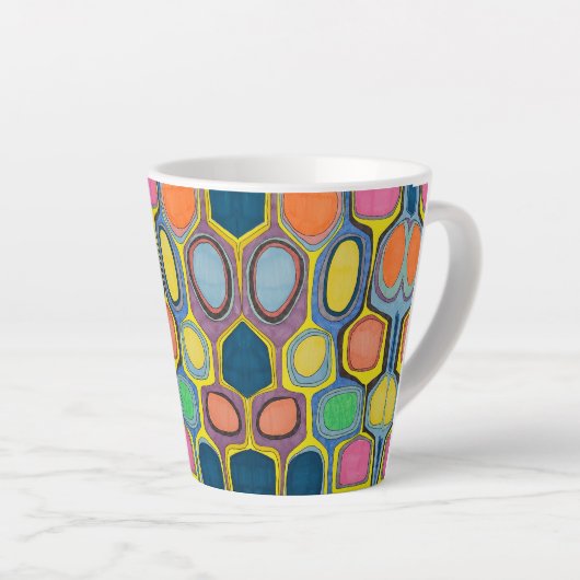 LATTE TASSE "GEO COLOR (Rechte Ecke)