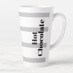 Latte-Tasse - Graue Ringe - Heiße Schokolade Milchtasse