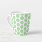 Latte Tasse Green Polka Dots (Linke Ecke)