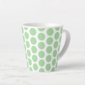 Latte Tasse Green Polka Dots (Rechte Ecke)