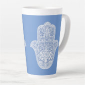 Latte Tasse - Hamsa - Judaika - Kaffee Tasse (Rechte Ecke)