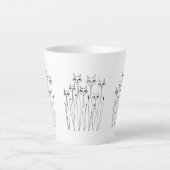 Latte Tasse (handgezeichnet Katzen) (Vorderseite)