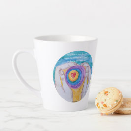 LATTE-TASSE Heart in Hands Circle PS139:24 blkfont Milchtasse
