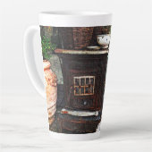 Latte Tasse im Freien (Linke Ecke)