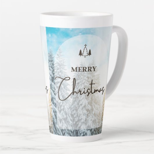 Latte Tasse im Stilstil (Rechte Ecke)
