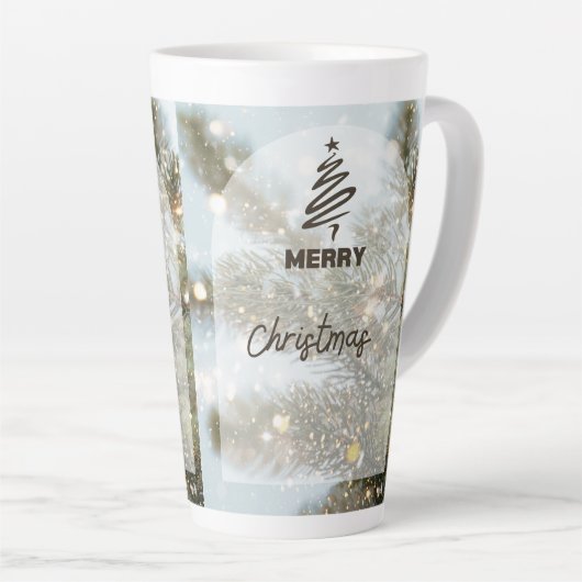 Latte Tasse im Stilstil (Rechte Ecke)