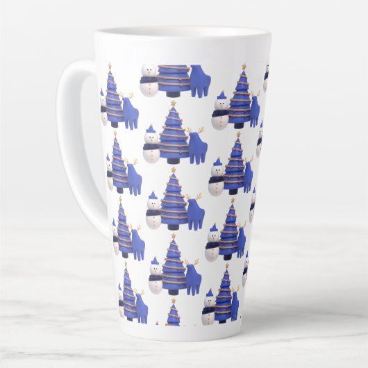 Latte Tasse im Stilstil (Linke Ecke)