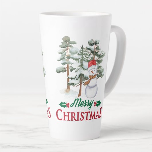 Latte Tasse im Stilstil (Rechte Ecke)