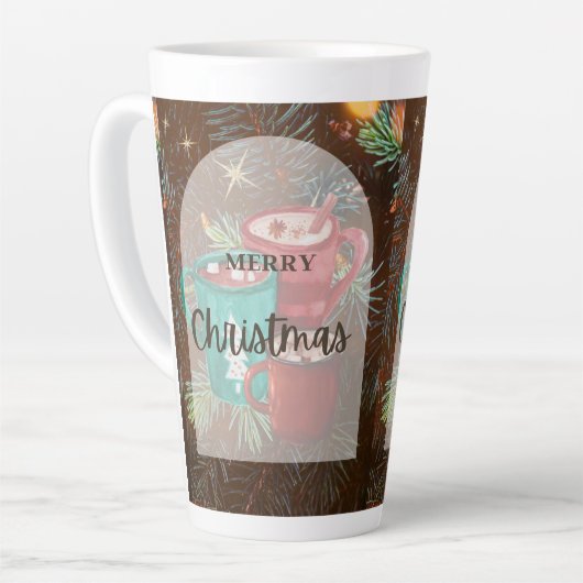 Latte Tasse im Stilstil (Linke Ecke)