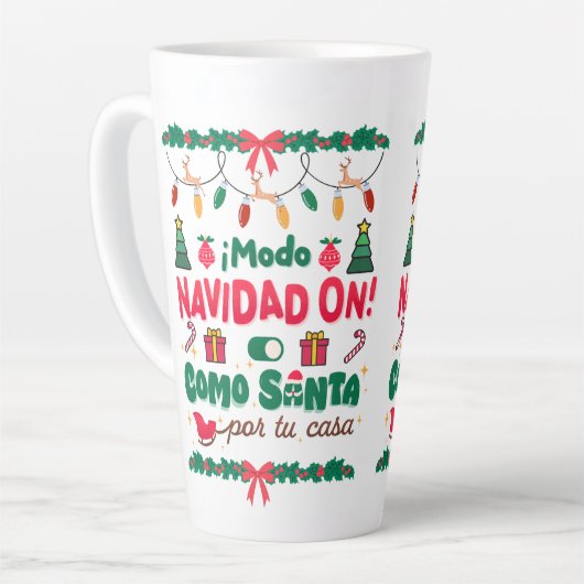 Latte Tasse im Stilstil (Linke Ecke)