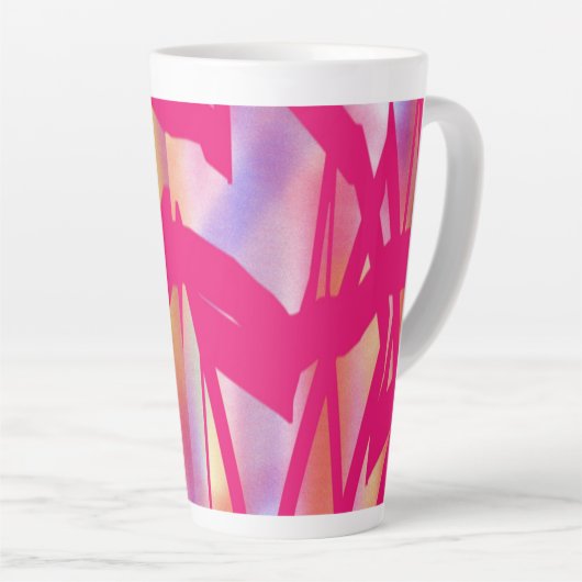 Latte Tasse in Pink (Rechte Ecke)