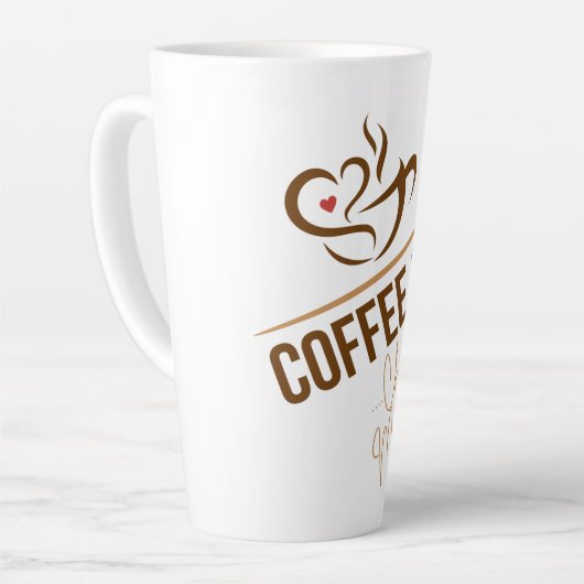 Latte Tasse - Kaffee On - Chaos verwaltet (Linke Ecke)